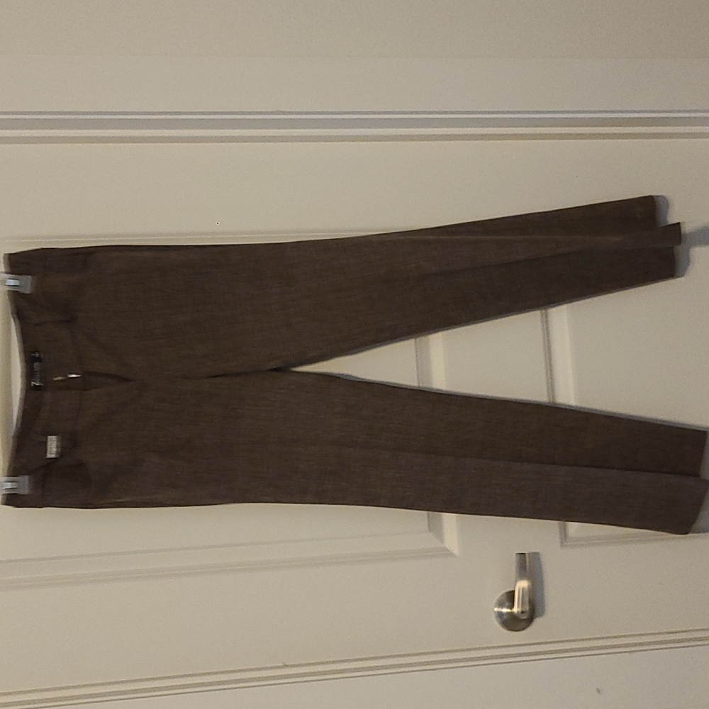 Brown plaid dress pants